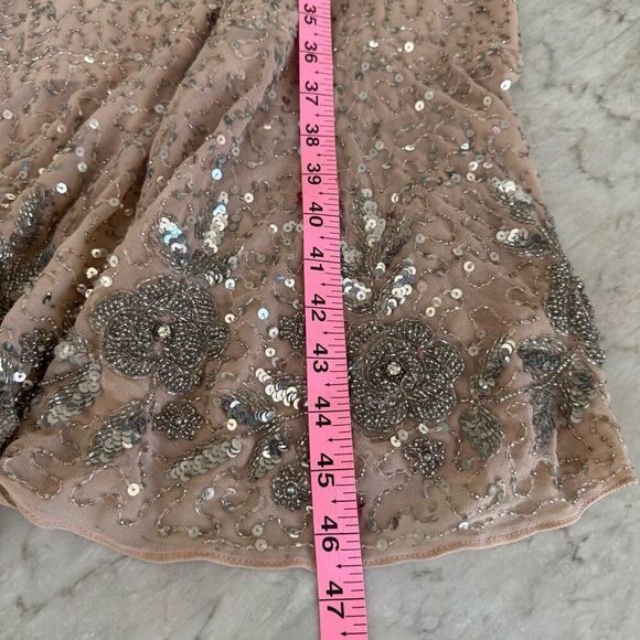 MAC DUGGAL Sequin Dress with Embellished Hemline and Belt size 16 NWT - Picture 7 of 8